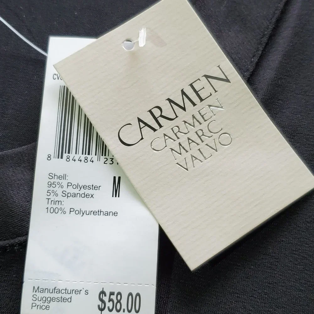 NWT: CARMEN MARO VALVO Black Long-Sleeve Medium Blouse - Picture 6 of 10